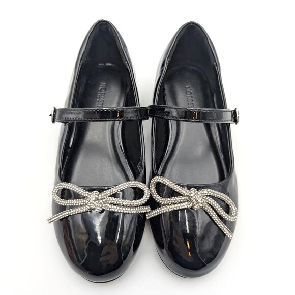 Nordstrom Kids Lainee Mary Jane Flat Adjustable Strap Black Size US13M EU31 - Picture 10 of 11